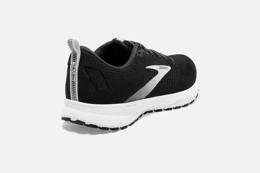 Brooks Revel 4 Road Running Shoes Mens - Black/Silver - FVSMA-8469